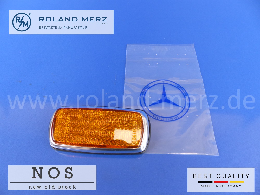 1108260341 Seitenstrahler vorne links gelb Mercedes W100 W113 W114 W115 W108
