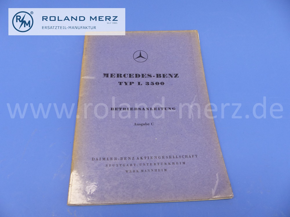 operating manual, german, Mercedes L3500, OM312, edition 02/1951,50 pages, edition C, original Mercedes document, NOS 