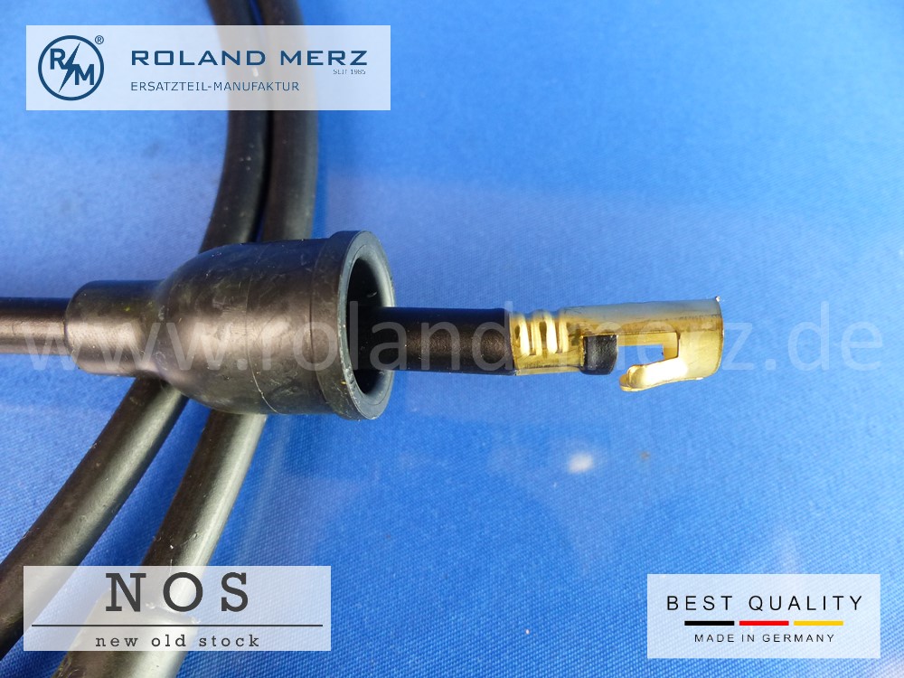 P1140098 Zündkabelsatz für Porsche 356 und VW 1200 - 1500 mit den braunen Bakelit-Kerzensteckern (4mm Anschluss) NOS deutsches Qualitätsprodukt (kein China Nachbau)