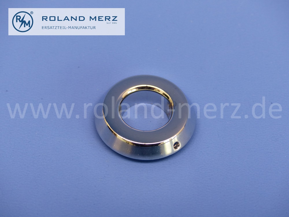 1106890081 Rosette, Chromrosette Oberteil für Glühanlassschalter, Mercedes W110, Heckflosse 190Dc, 200D, original Mercedes Neuteil, NOS 