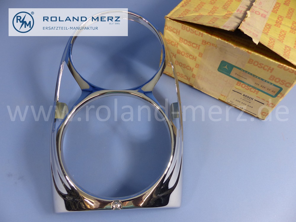 1088260389 Bosch rim, dual headlights, left or right, Mercedes W108, W109, W111, original Mercedes spare-part, NOS