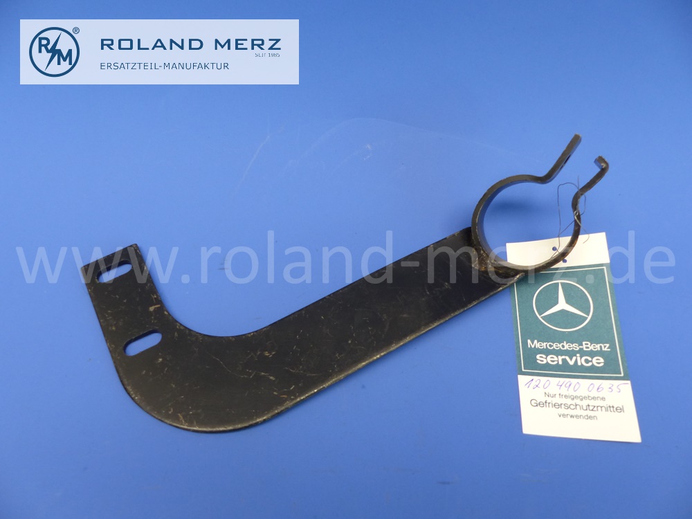 1204900635 Halter Auspuffrohr vorne, Mercedes W120, Ponton 180D, 180Db, 180Dc, Original Mercedes Neuteil, NOS 