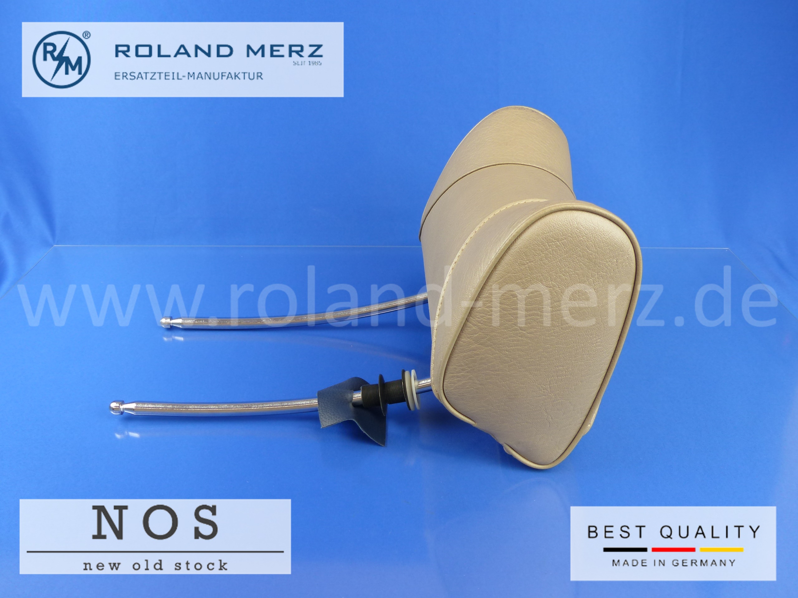 P1170402 1089705750 headrest rear front artificial leather colour 8081 beige Mercedes W114