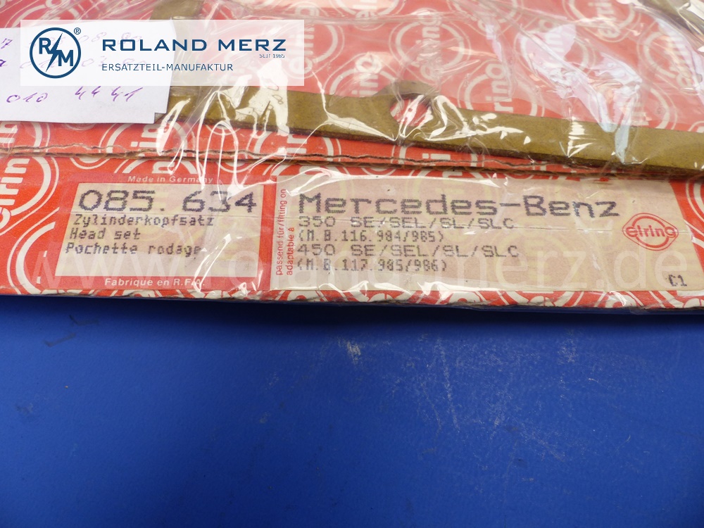 1175860890 Dichtsatz Zylinderkopf, Zylinderkopfsatz, Mercedes M116, 350, M117, 450, Elring 085.634, Original Mercedes Neuteil, NOS