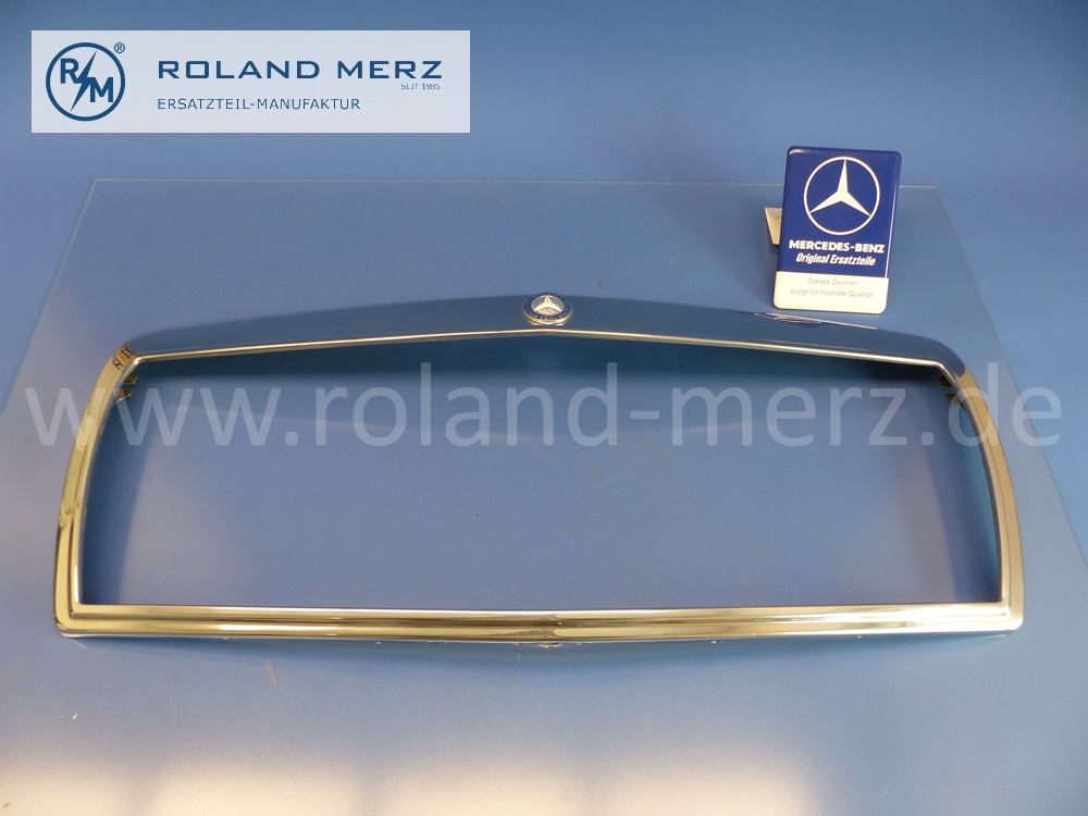 2018880015 radiator grille, chrome plated frame, with Mercedes company sign 2018800088, Mercedes W201, original Mercedes spare-part, NOS - used in top condition -