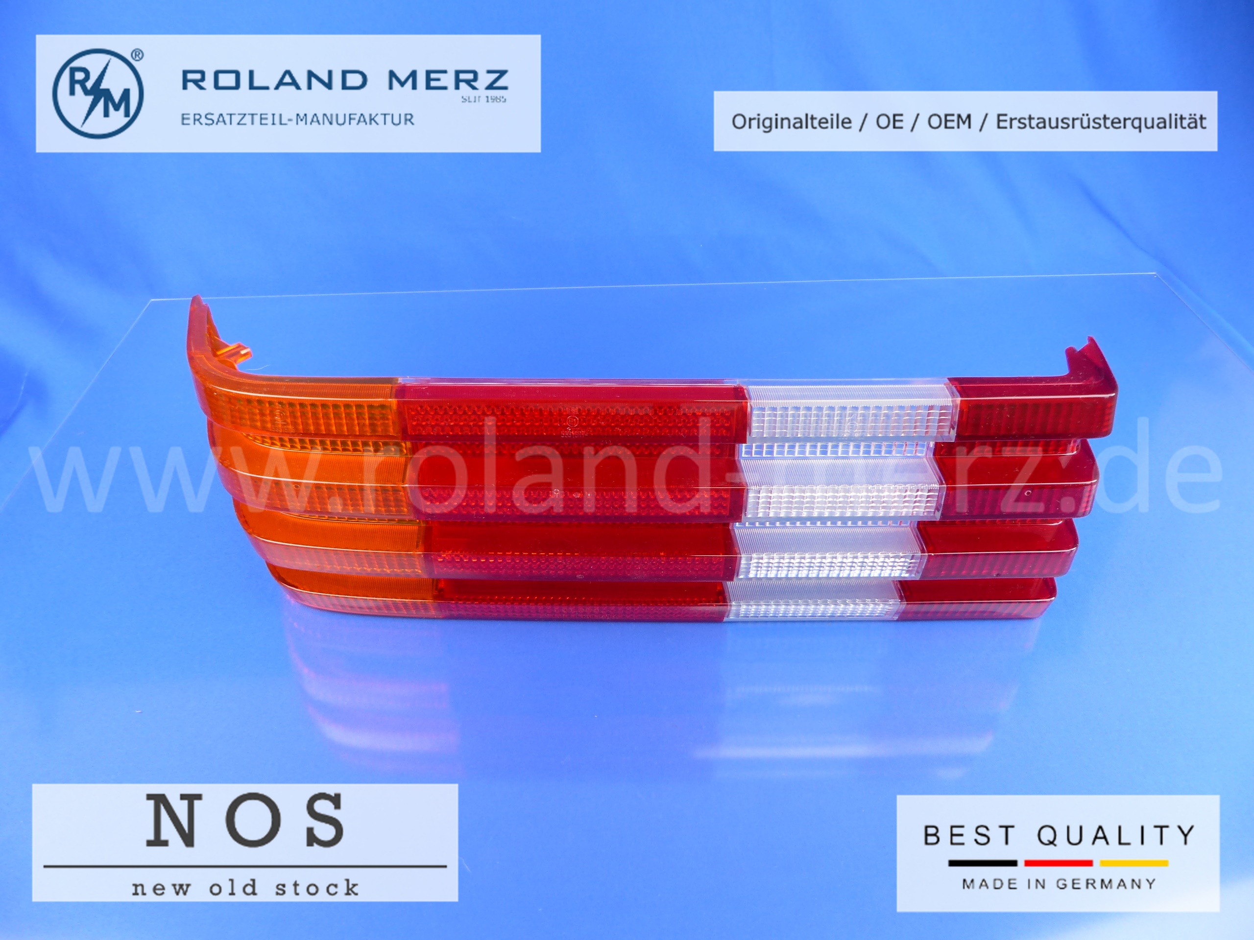 1268200366, Glas Rücklicht Lichtscheibe links Mercedes S-Klasse W126
