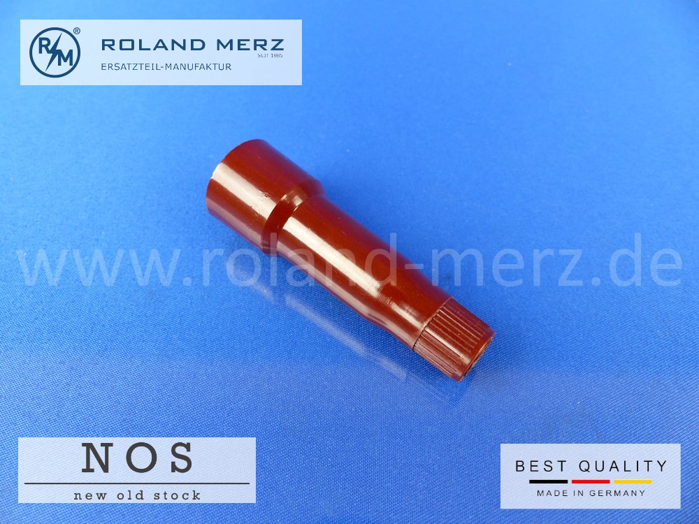 P1130586 Zündkerzenstecker aus Bakelit 62mm lang, 1kOhm, SAE System für Ø7mm Kabel