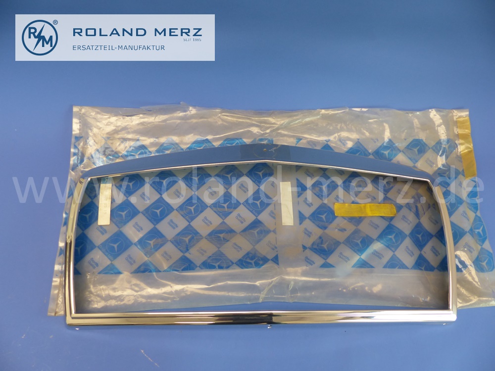 1168880515 Kühlerverkleidung, Verkleidung Kühler Chrom, Mercedes W116 S-Klasse, Original Mercedes Neuteil, NOS 