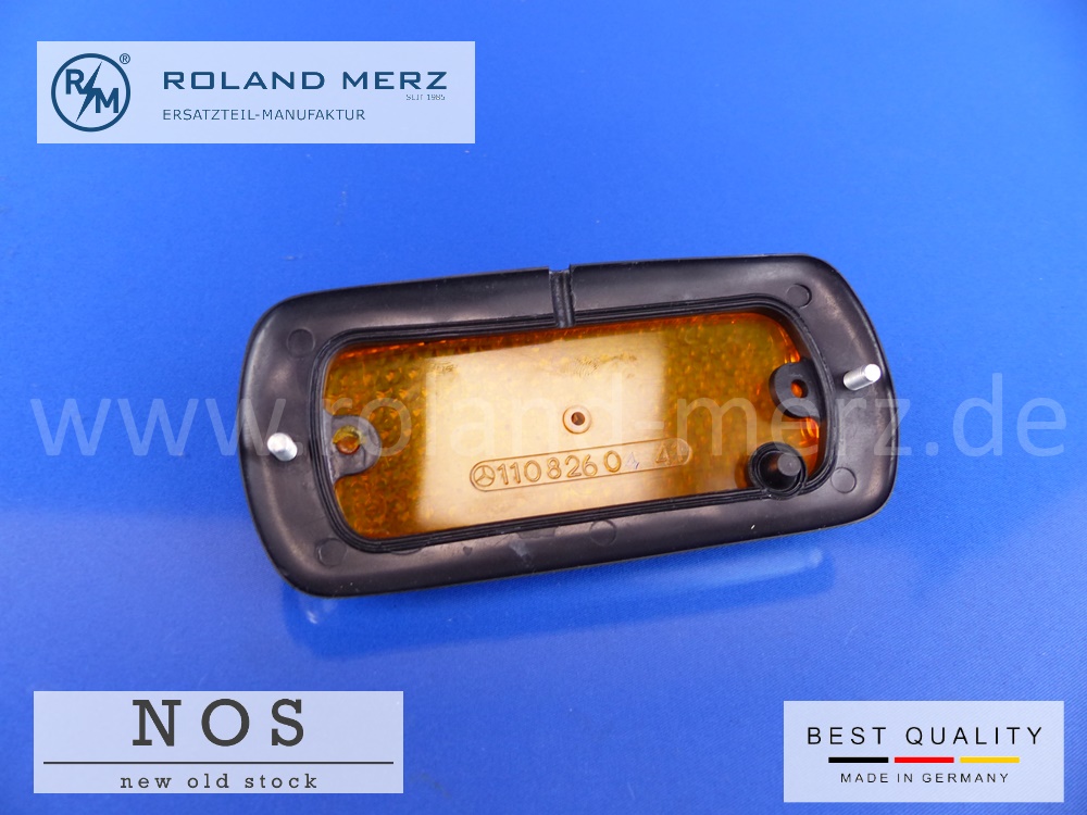 1108260441 Seitenstrahler vorne rechts gelb Mercedes W100 W113 W114 W115 W108