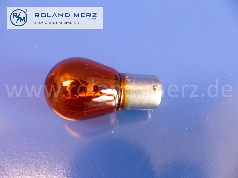 312213 Glühlampe Blinker, Blinkerbirne gelb, 12V, 21W, Beru 0500312213, BAU 15s, Original BERU Neuteil, NOS 