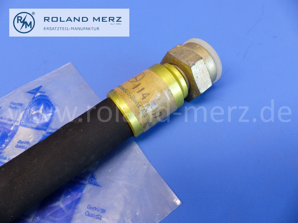1141870482 Schlauch, Schmierölschlauch vom Ölkühler zum Ölfilter, Länge 380mm für Mercedes M130.980, M130.981, M130.984, Original Mercedes Neuteil, NOS 