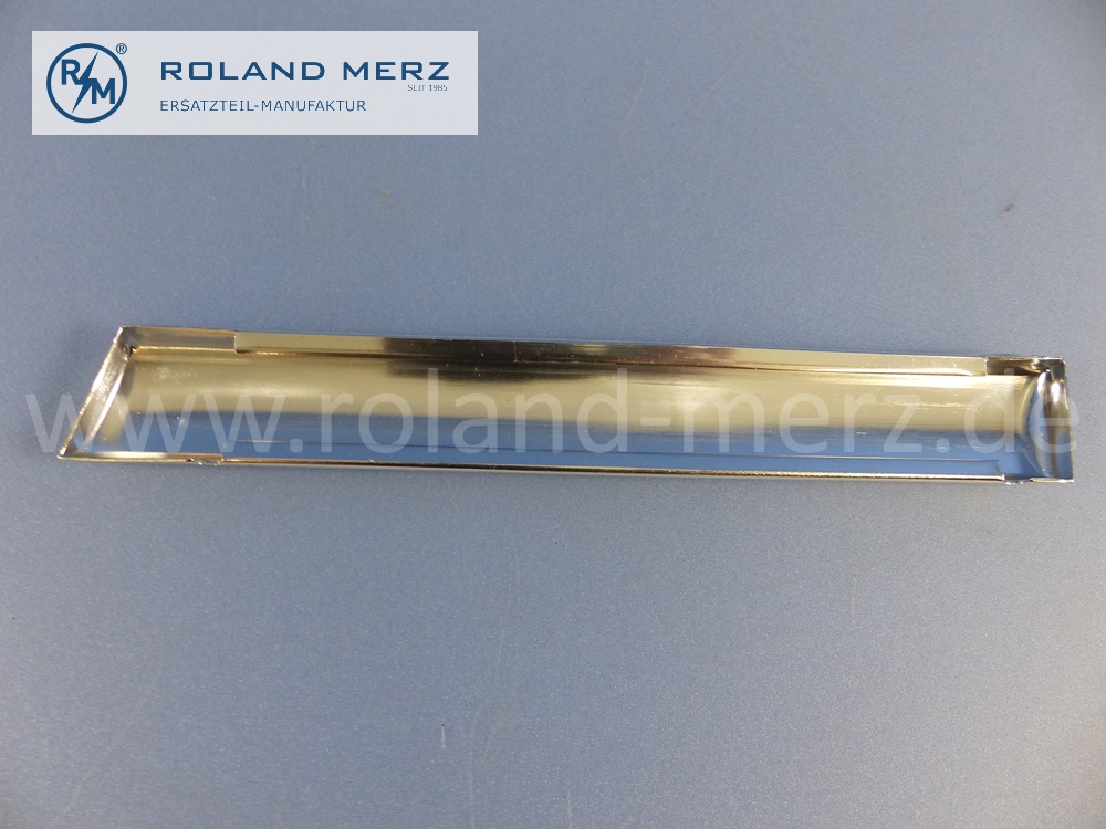 1136981280 Zierstab, Zierleiste, rechts, zwischen Tür und Hinterrad, Mercedes W113, Pagode, 230SL, 250SL, 280SL, Länge 185mm, Original Mercedes Neuteil, NOS