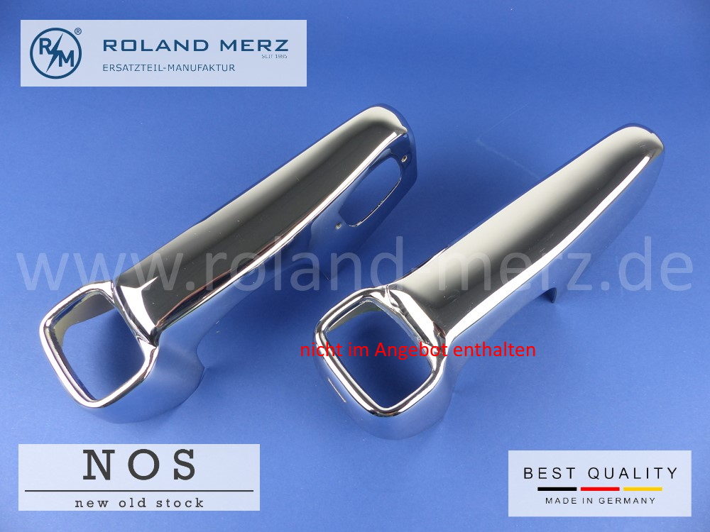 101808801555 1808801555 Horn Stossfänger hinten links für Mercedes W105, W128, W180, 220S, 220SE, mit Ausschnitt für Kennzeichenleuchte