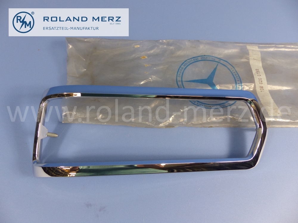  1088260159 Rahmen, Zierrahmen Rücklicht links, Mercedes W108, W109, Original Mercedes Neuteil, NOS 