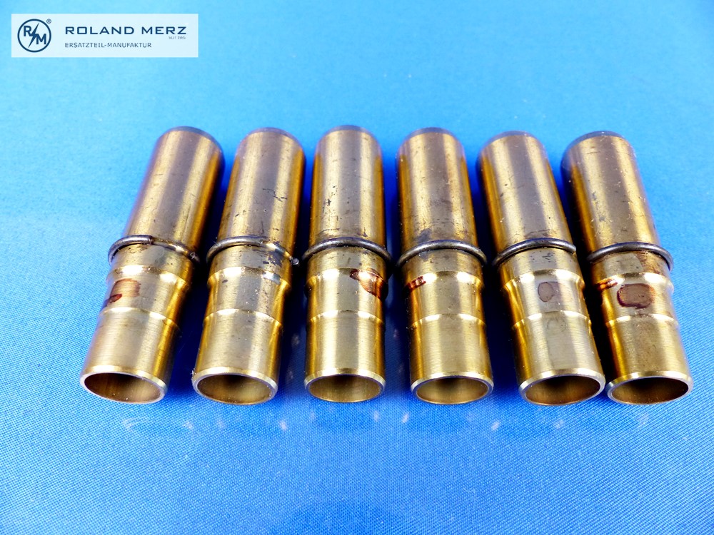 1890500524/02 Ventilführung Auslass normal 16,00 mm Satz 6 Stück für Mercedes 300SE M 189 Original MB-Neuteil NOS