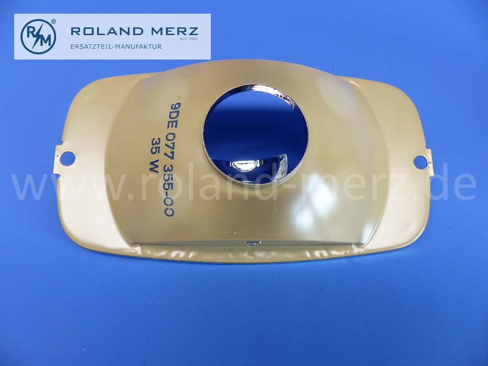 E1381203 Hella Reflektor Nebelscheinwerfer 145ZN-1 und 145ZNX-1, Mercedes 190SL, 300SL und Porsche 356, 9DE077355-001, Länge 165mm, Höhe 90mm, Original Hella Neuteil, NOS
