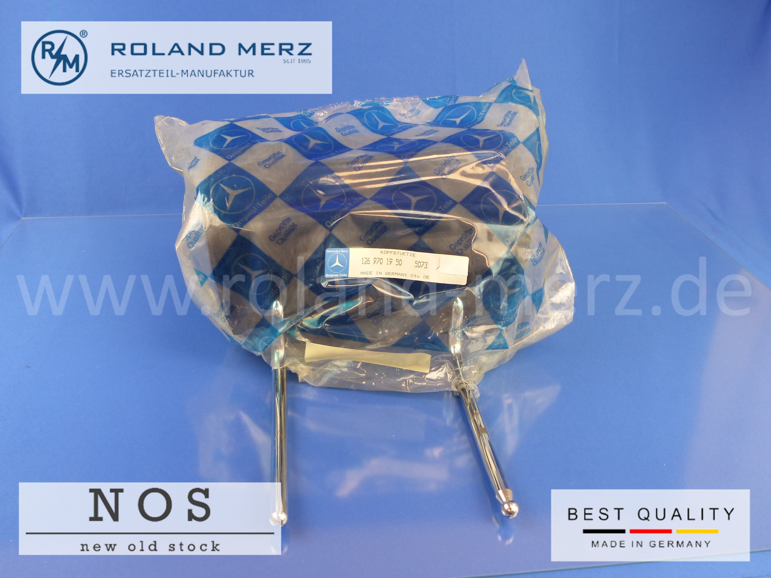 P1170408 1269701950 headrest rear seats Mercedes W123 W126 velours colour 5073 blue