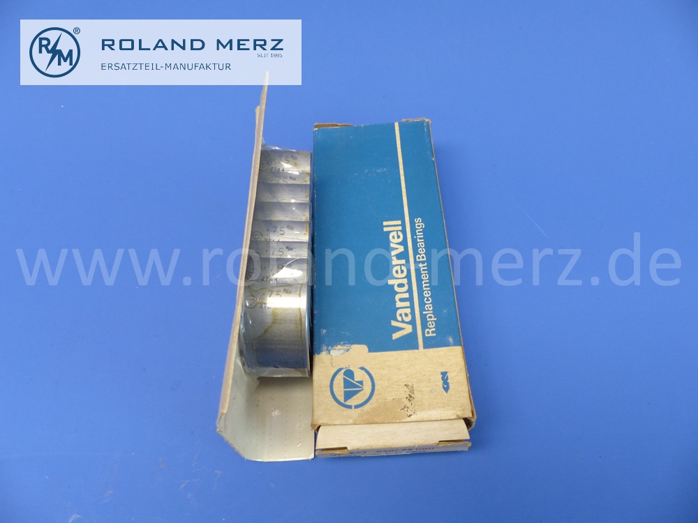 1210384110 Satz Pleuellager, Pleuellagerschalen, Vandervell, Reparaturstufe III, 51.25mm, Mercedes M121, OM621, 190SL, 180a, 180b, 180c, 190, 190b, 190c, E. 1210300360 / 1215860303, Original Vandervell Neuteil, NOS 