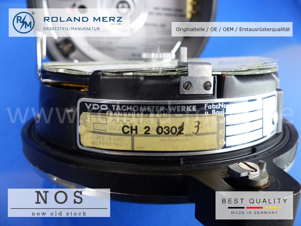 Omnibus Tachograph Fahrtenschreiber mit Uhr 12 Volt bis 90 Km/h für Oldtimerbus / LKW VDO 