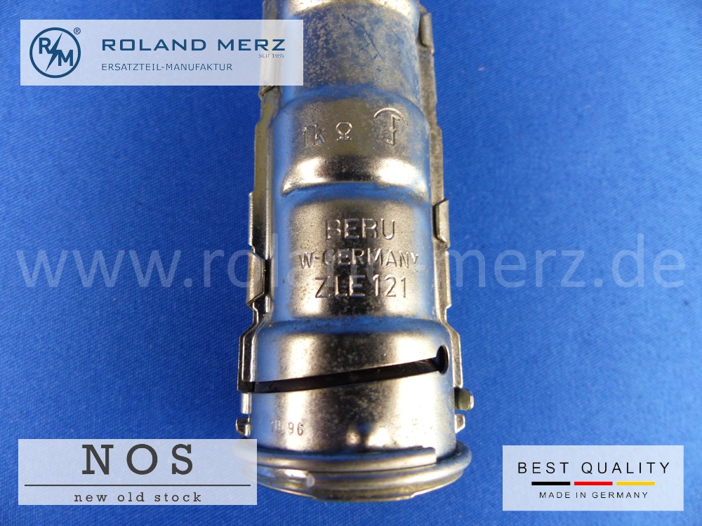 ZLE121 Beru Zündkerzenstecker entstört 1K Ohm , ZLE 121, Bosch 0 300 062 102, 0300062102 für Mercedes mit M3 Gewinde, Länge 128 mm