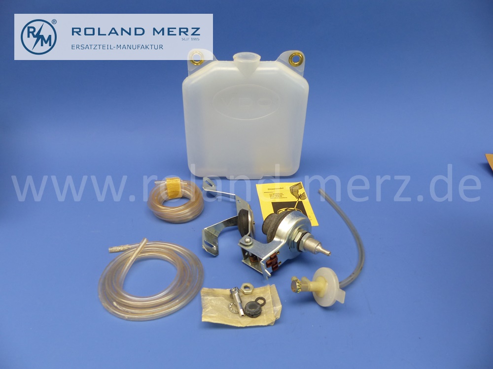 0008609090 VDO Scheibenwasch Automatik Nr. 246.60/1/4 mit elektrischer Wischerbetätigung, Fußpumpe, Behälter mit Ventil und Halter, Spritzdüse, BMW 501, 503, Borgward, VW, Mercedes O319, Original VDO Neuteil NOS