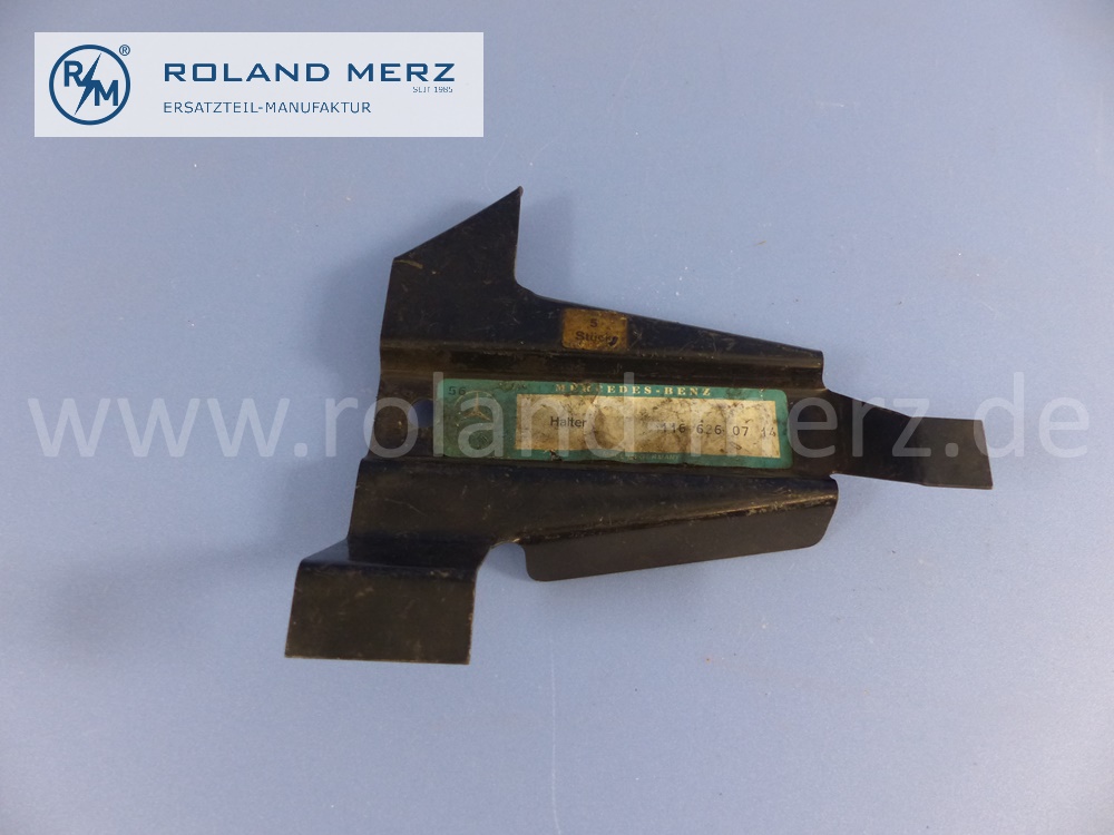 1166260714 Halter Flüssigkeitsbehälter an Radeinbau, rechts, Mercedes W116, S-Klasse, Original Mercedes Neuteil, NOS 
