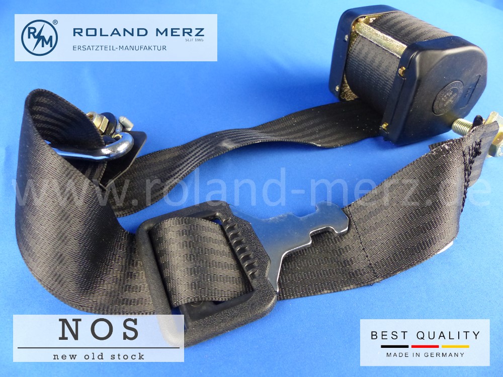 P1120844 126 860 28 85 Sicherheitsgurt ohne Verschluss für Beifahrersitz Mercedes 280 S, SE, SEL, 380SE, 500SE, 500SEL und 300 SD Turbodiesel Original MB-Neuteil NOS